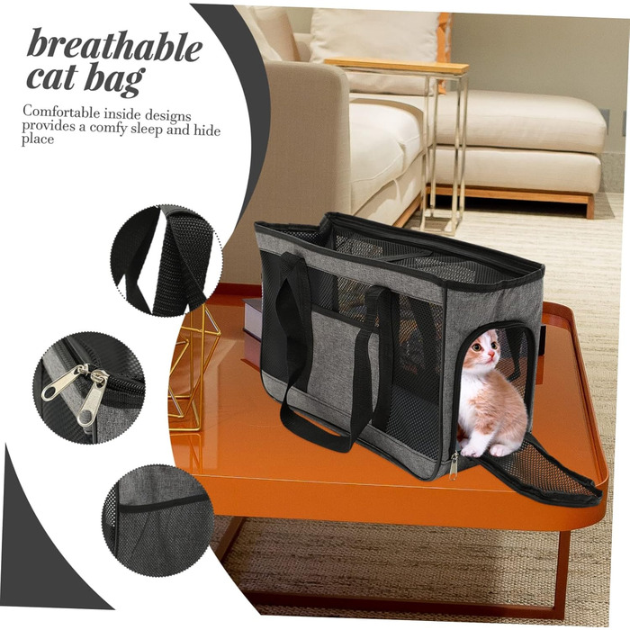 Транспортна сумка для тварин Cosmevivi: переноска для котів та собак, дихаюча, з оксфордської тканини