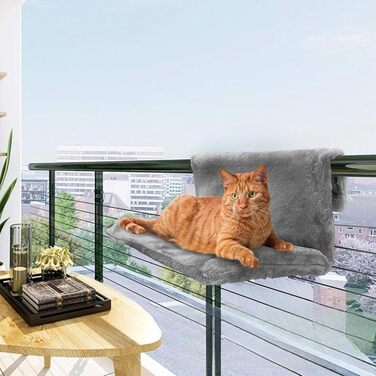 Килимок для обігрівача для котів, лежанка-гамак для котів на батарею з м'яким плюшевим покриттям, зручна лежанка для котів на радіатор, підходить для всіх типів обігрівачів