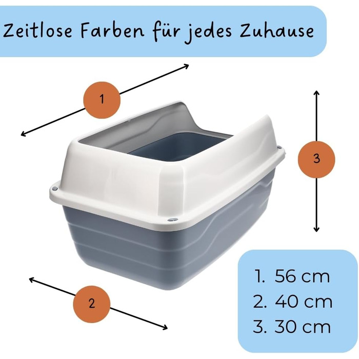 Котлові туалети для котів GarPet XXL: великі, відкриті, з високим бортиком, гігієнічні