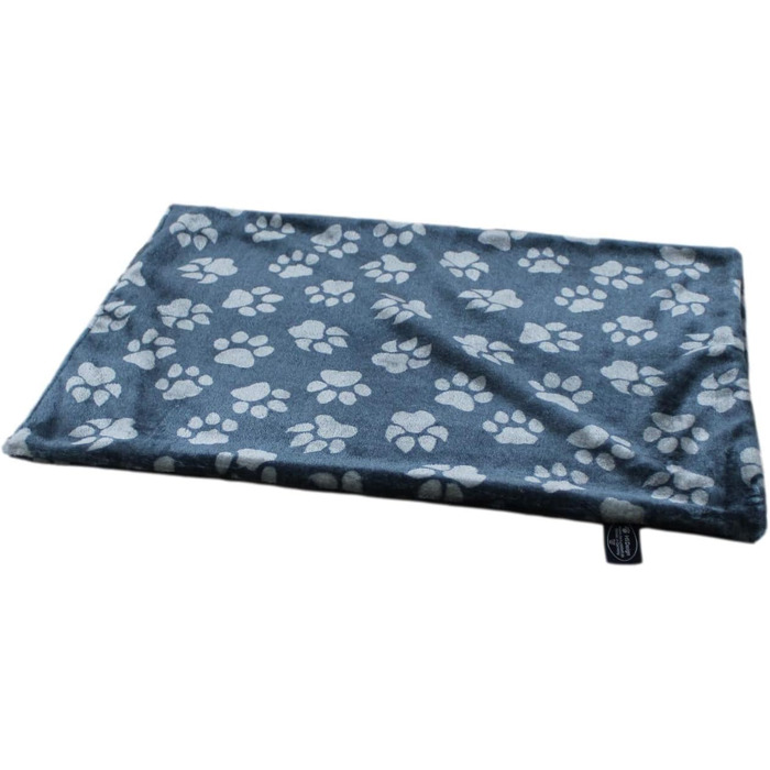 Собача ковдра Made in Germany, лапка антрацит, 95x135 см, для малих і великих собак, м'яка літня ковдра, прана, підходить для сушарки