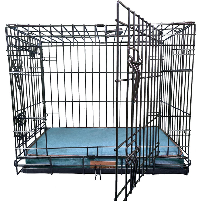 Ортопедичне собаче ліжко Ellie-Bo з піною-пам'яттю, водовідштовхувальне, для клітки/бокса, зелене, XXL (122 см), 122x75x6 см