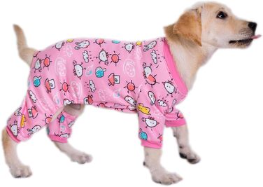 Піжама для собак з флісовою підкладкою, мила піжама з сердечком для собак, теплий м'який комбінезон для кошенят та собак, тепла та зручна одяг для домашніх тварин (Рожева, XXXXL)