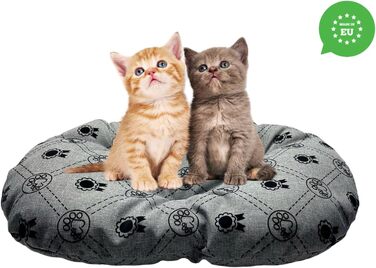 М'який лежак для собак та котів овальної форми, 50x34 см, світло-сірий колір. Лежанка для собак, котячий лежак, килимок для тварин, зручний для перевезення та відпочинку. Можливість прання.