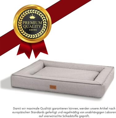 Крісло-ліжко для собак XL 105 x 80 см, сірий, знімний велюровий чохол та м'якою підстилкою, 105 x 80 x 19 см
