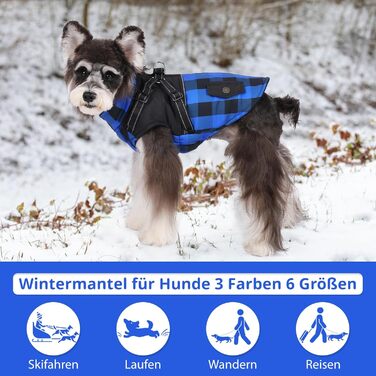 Теплий зимовий одяг для собак: флісова жилетка, куртка з блискавкою, водонепроникний одяг для холодної погоди (L, Синій)