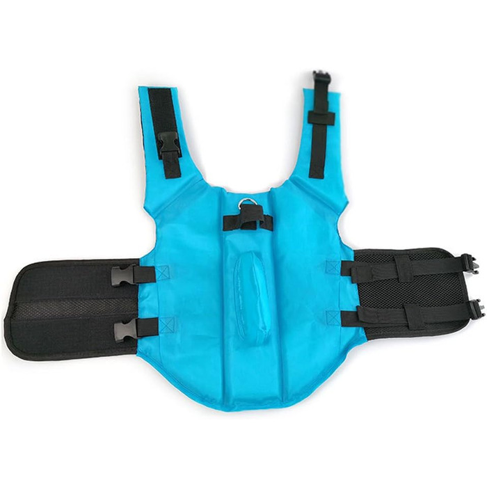 Світшот для собак Snik-S, блакитний, розмір L - рятувальний жилет для собак з короткою мордою (Мопс, Бульдог, Пудель, Бультер'єр, Чихуахуа)