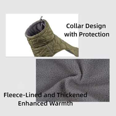 Зимовий теплий теплий одяг для собак з антиковзними підошвами, 4-8 кг, водонепроникний, оливковий зелений