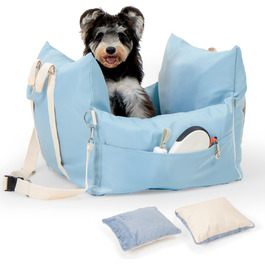 Автокрісло для собак PETTENA: м'яке, знімне, з кишенями для зберігання, для маленьких та середніх порід