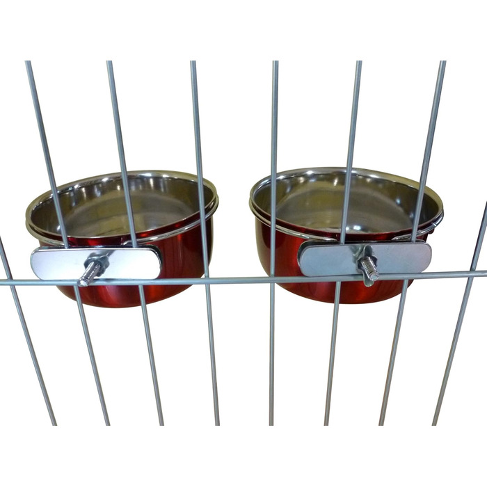 Миски для собак Ellie-Bo, 1 шт. (червоний, 0.6 л, маленькі) - для вантажівки, клітки, вольєру