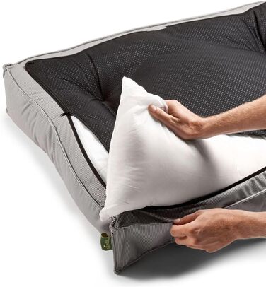 Ліжко для собак HUNTER Lancaster, степване, з малюнком, м'яке, 100 x 70 см, сіре