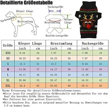 Теплий зимовий светр для собак на Новий Рік з зображенням оленя, XXL, чорний