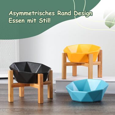 Керамічна годівниця для котів та собак на підставці, нахилена, зелена - 1 шт.