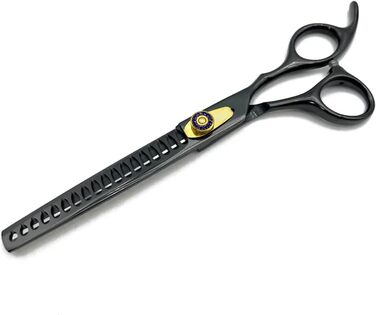 Професійна ножиця для грумінгу собак, 21 см - ножиці для витончення шерсті та стрижки, чорного кольору