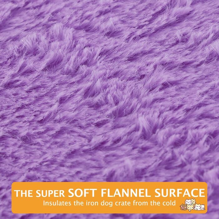 Килимок для собак, м'який та теплий, килимок-подушка для собак, миється, затишний, двосторонній, подушка для домашніх тварин, PS085 (90x70 см, фіолетовий)