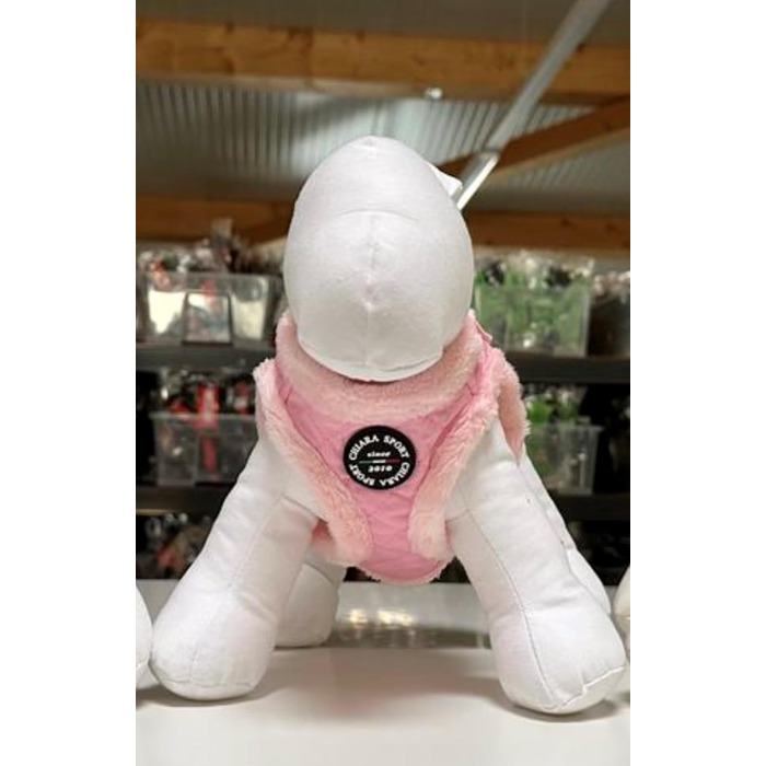 М'який нашийник для собак CHIARA MIA, розмір M (з водонепроникного матеріалу, регульований, з світловідбиваючими смугами), колір: Рожевий