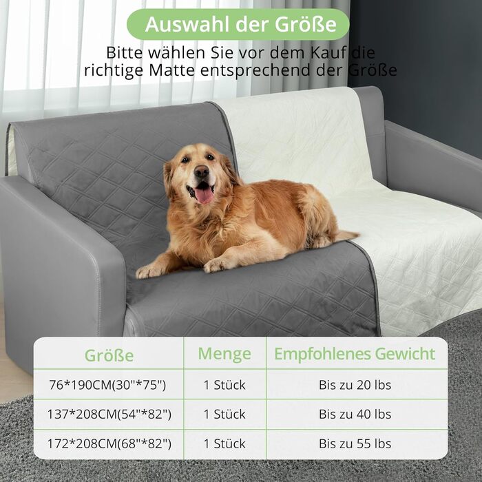 Водонепроникний килимок для собак, неслизька підстилка для тварин, килимок для котів, миючий, для захисту дивану, ліжка, автокрісла (темно-сірий, 76 x 190 см)