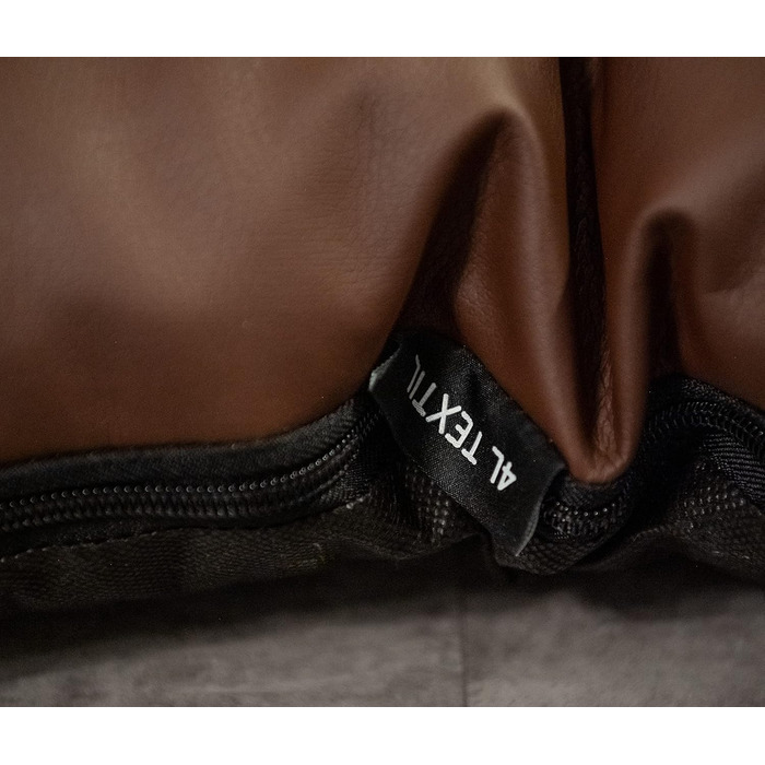 Ліжко для собак середніх порід 4L Textil Ella з штучної шкіри, водонепроникний матрац (90x70 см, коричневий)