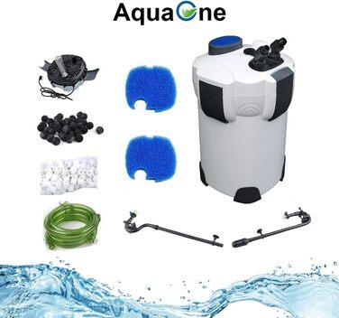 Зовнішній акваріумний фільтр AquaOne HW-303B 1400 л/год з УФ-лампою 9 Вт для акваріумів до 700 л, для прісної та морської води