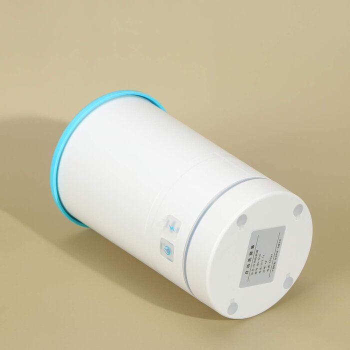 Масажер для миття лап тварин FRCOLOR USB, силікон, блакитно-білий, для собак, 16.4x10.4x2.3 см