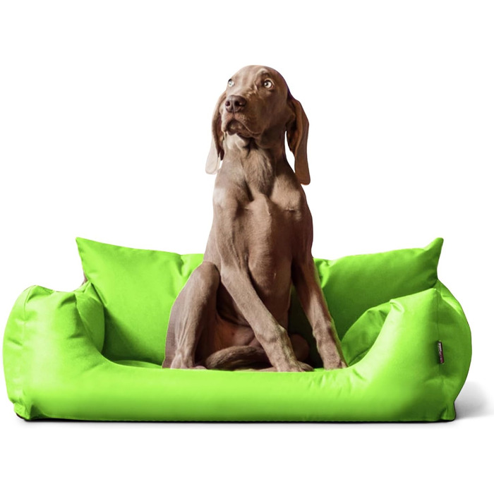 Tierlando® NEMO лежанка для собак з оксфордської тканини 600D, лежанка-софа з знімною комфортною матрацом та пральним покриттям, для маленьких та середніх собак, розмір: 65x50 см | колір: 65x50 см (внутрішній розмір: 40x35 см) (19 Kiwi, 80x60 см (внутрішн