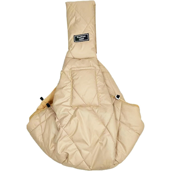 Трапляча сумка для собак та котів, зимова, з м'яким ременем, сумка-переноска для тварин, маленька, кольору абрикос