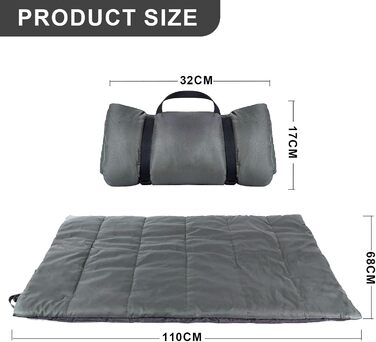 Водонепроникний килимок для собак на виїзд, миється, зручний, м'який, для подорожей, кемпінгу, відпочинку на природі (сірий)