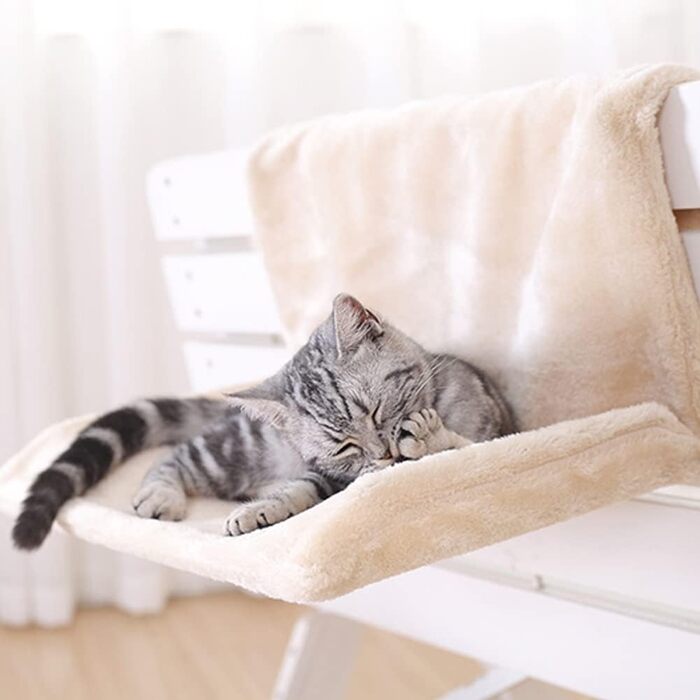 Обогреваемая лежанка для кошек и маленьких собак, лежанка для підвіконня (блакитна)