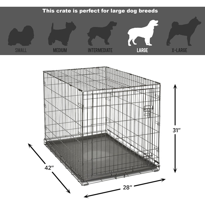 Кія Hundebox B30 - переноска для собак, 76 см, для малих порід, з піддоном, захистом підлоги та функціями, 109 x 72 x 77 см