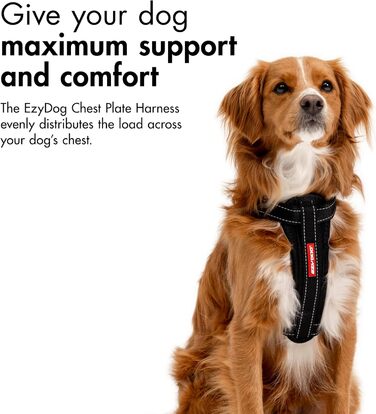 Шлейка для собак EzyDog Auto з кріпленням для безпеки, для малих, середніх та великих собак, світловідбиваюча, з підкладкою (L, Camo)