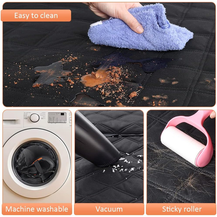 Захист для заднього сидіння автомобіля для собак KYG, водовідштовхувальний, знімний, сумісний з Isofix, 128x58x45 см