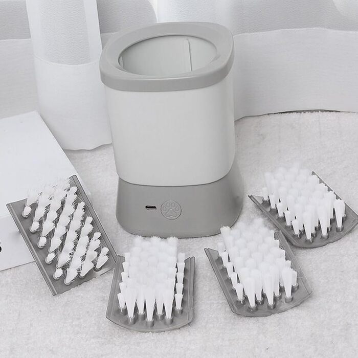 Миска для миття лап собак Eventerde - 2 швидкості, сіра | Для догляду та чищення вдома, у подорожах, на кемпінгу