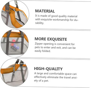 Сумка-переноска для тварин Toddmomy Mesh: дихаюча, для собак та котів, легка, складається, велика для цуценят та маленьких тварин