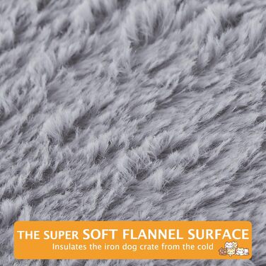 М'яке та тепле ліжко для собак - килимок-матрац для домашніх тварин, зручне, двостороннє, легко миється, PS085 (106x71 см, сірий)