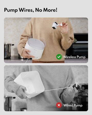 Автоматичний фонтан-поїлка для котів Homerunpet, безшумний, бездротовий, BPA-free, з LED підсвіткою, фільтром з активованим вугіллям, легке очищення, 2 л