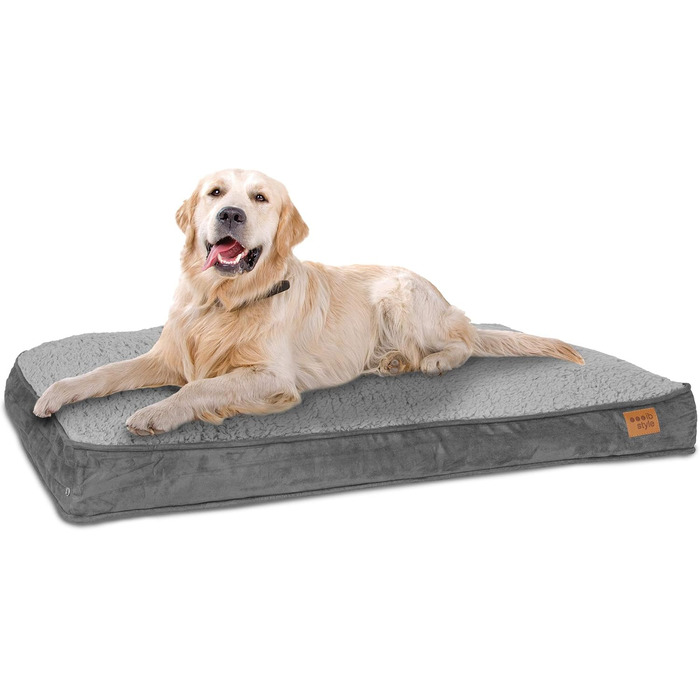 Килимок для собак ib style Dreams, м'яке ліжко для собак, килимок для сну, середні породи, зручне ліжко, знімний чохол, сірий, 100x68 см