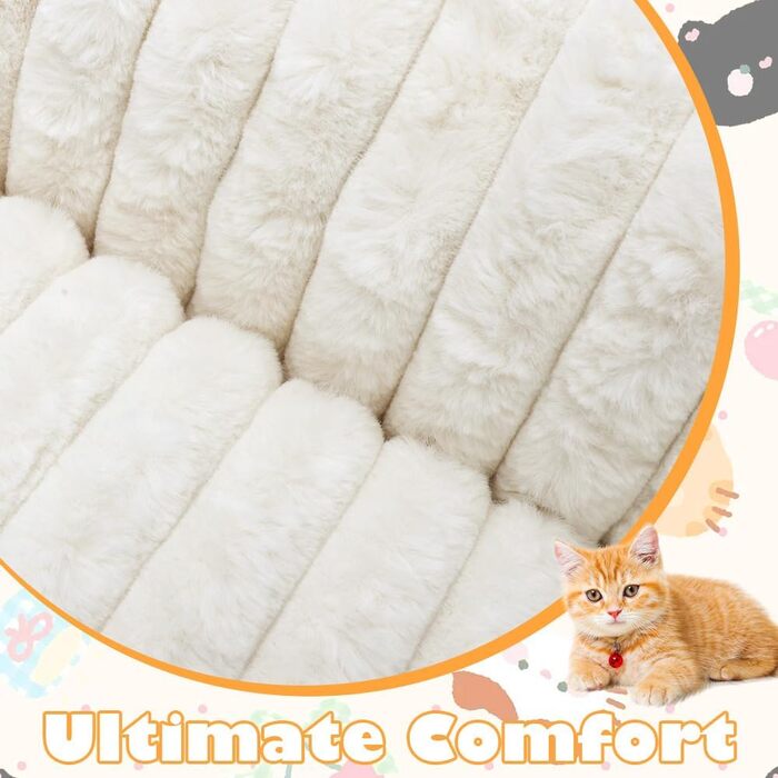 Миска-ліжко для собак і котів LOMUG 60x45x20 см, бежева. Зручне, миється, з ортопедичним ефектом, з високим бортиком. Підходить для маленьких собак та котів.