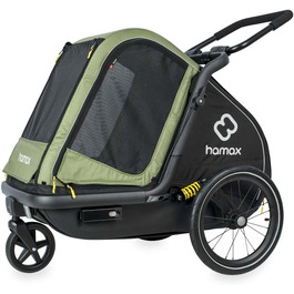 Hamax Pluto - велосипедний причіп для собак, зелений