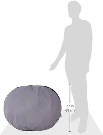 Овальна подушка Karlie 80x62x10 см сіро-чорна для собак