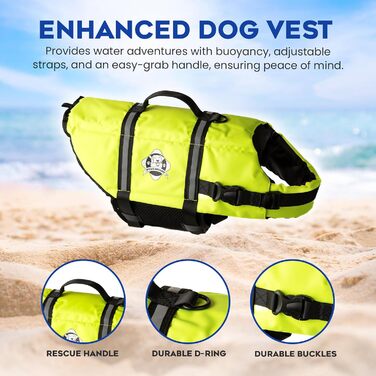 Жилет рятувальний для собак Fido Doggy Rettungsweste, розмір M, жовтий