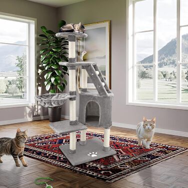 Дряпка для котів Beltom® Kratzbaum - ігровий комплекс, 120 см, сірий