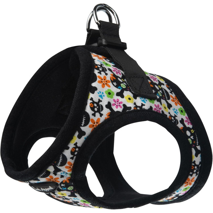 Шлея Bark Appeal Skull Multi для малих і середніх собак, оновлений розмір, м’який жилет, антиудушення, регульований ремінь