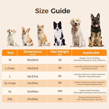 Ортопедичне ліжко для собак середніх порід, водонепроникне, з антиковзним дном, з піною типу 