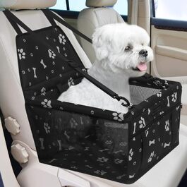 Сидіння-бустер для собак PetsHome, складане, водонепроникне, дихаюче, з оксфорду, для малих і середніх собак та цуценят, чорний малюнок
