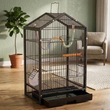 Клітка NUXIE 35 x 28 x 60 см, чорна
