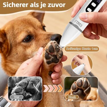 ETACCU 4в1 Безшумна машинка для стрижки собак та котів з LED-дисплеєм. Машинка для стрижки, триммер для лап, точилка для кігтів. Для тіла, лап, очей, вух, обличчя.