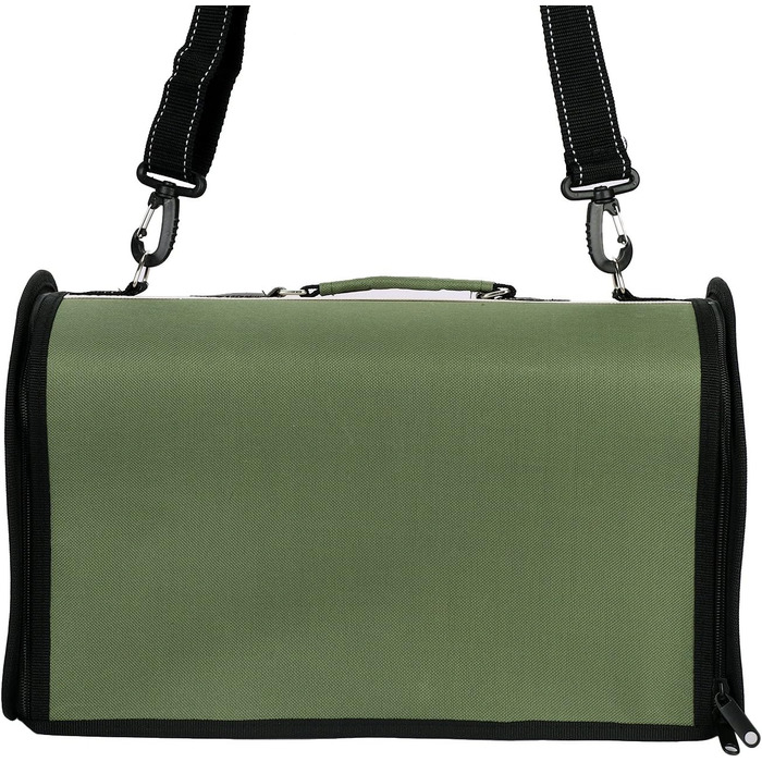 Транспортна сумка для тварин: переноска для собак та котів, зелена, 41x23x25 см