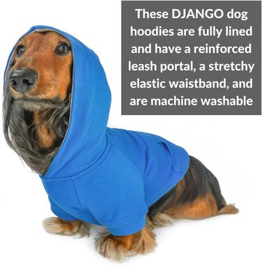 Теплий зимовий худі для собак DJANGO, альпійсько-синій, повністю на підкладці, м'який та еластичний светр з капюшоном для такс і малих порід