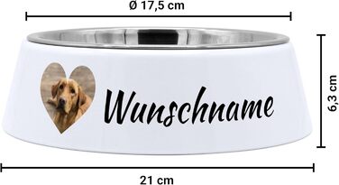 Миска для корму для собак PhotoFancy® з фотографією - персоналізована з власним дизайном (Layout 3)
