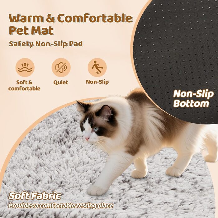 Самогріюча котяча/собача ковдра 115x72 см - XL, велика, флісова, без електроенергії, для дому та вулиці, знімна, миюча