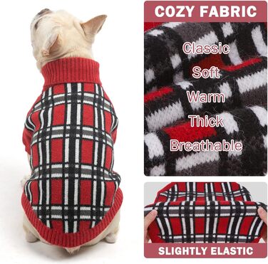 Теплий в'язаний пуловер для собак SCENEREAL з візерунком, м'який пуловер з коміром-горловиною для цуценят, маленьких, середніх та великих собак, котів, для осені та зими, захист від холоду, зелений, розмір Small